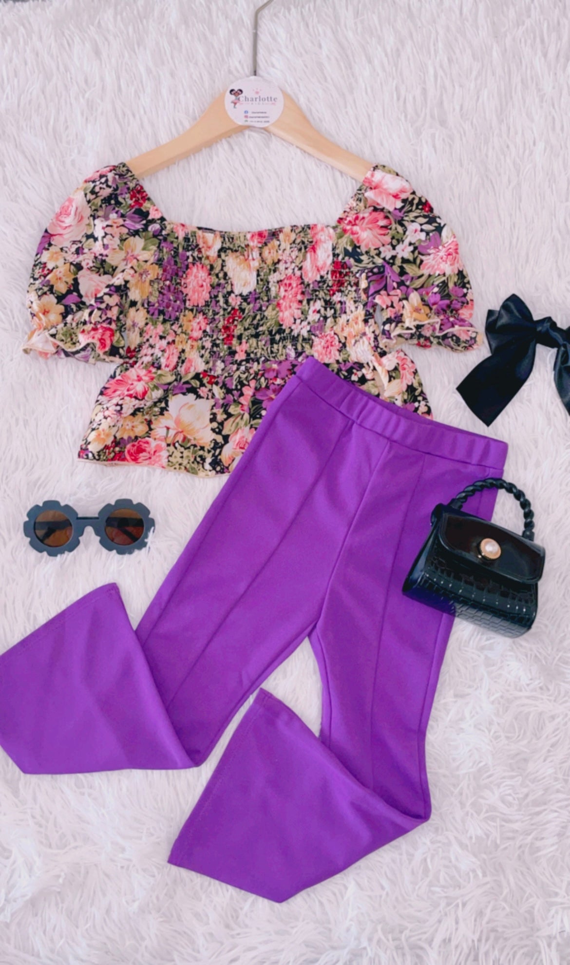 BLUSA FLORES Y PANTALÓN 💜💐