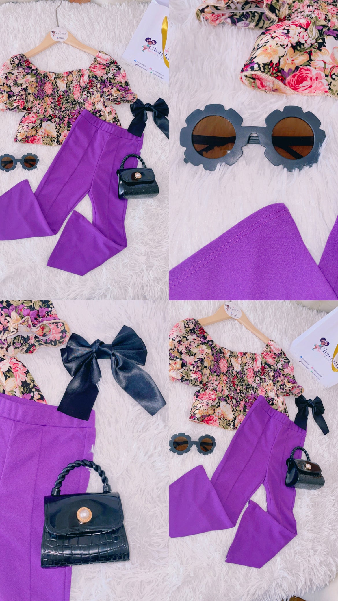 BLUSA FLORES Y PANTALÓN 💜💐